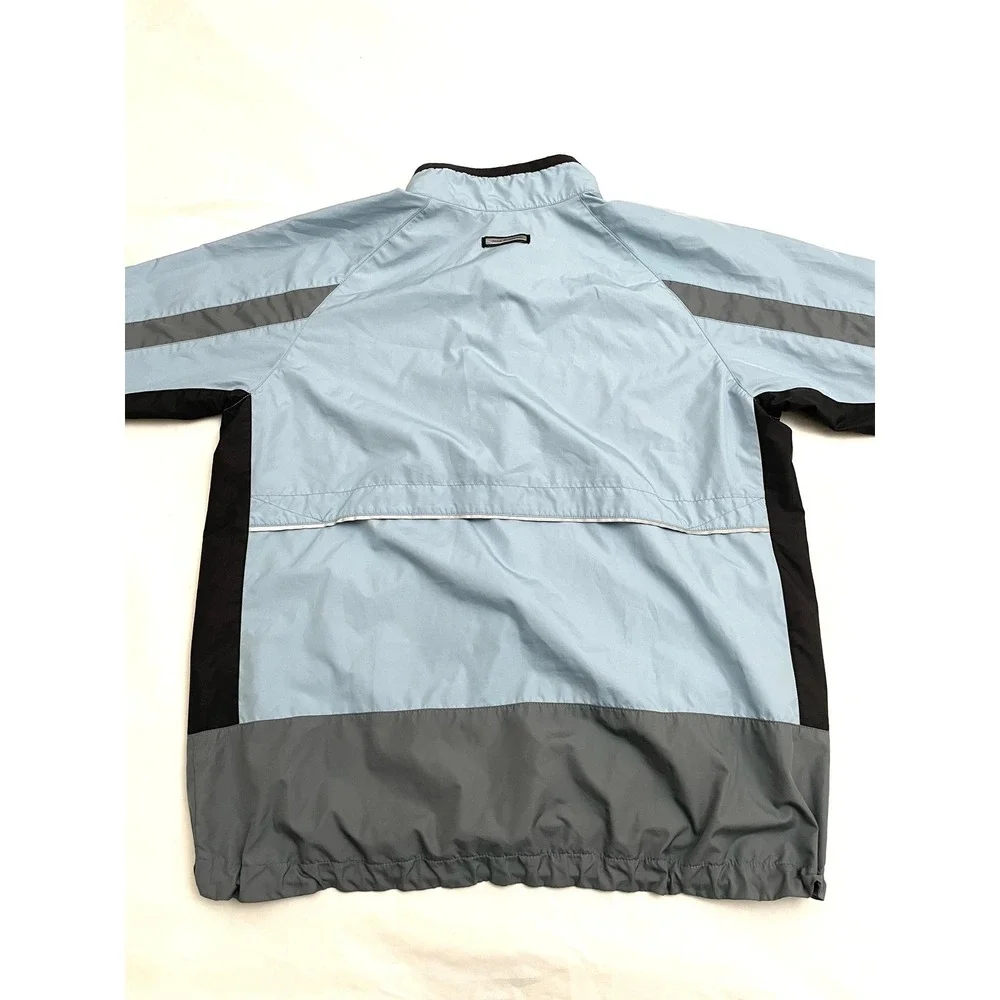 Y2K Nike Running Full Zip Track Jacket Men's Large Blue Colorblock Vintage